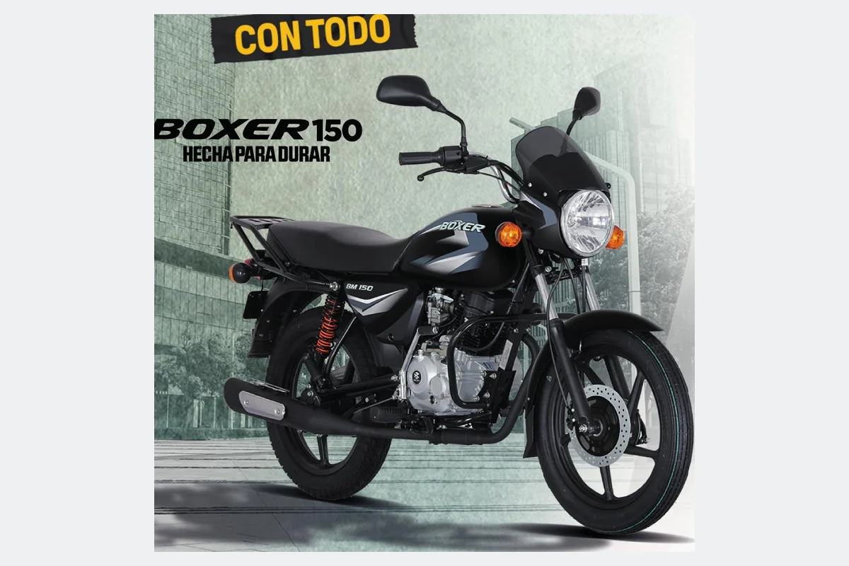 Bajaj Boxer 150 con freno delantero de disco del catálogo actualizado de Grupo UMA