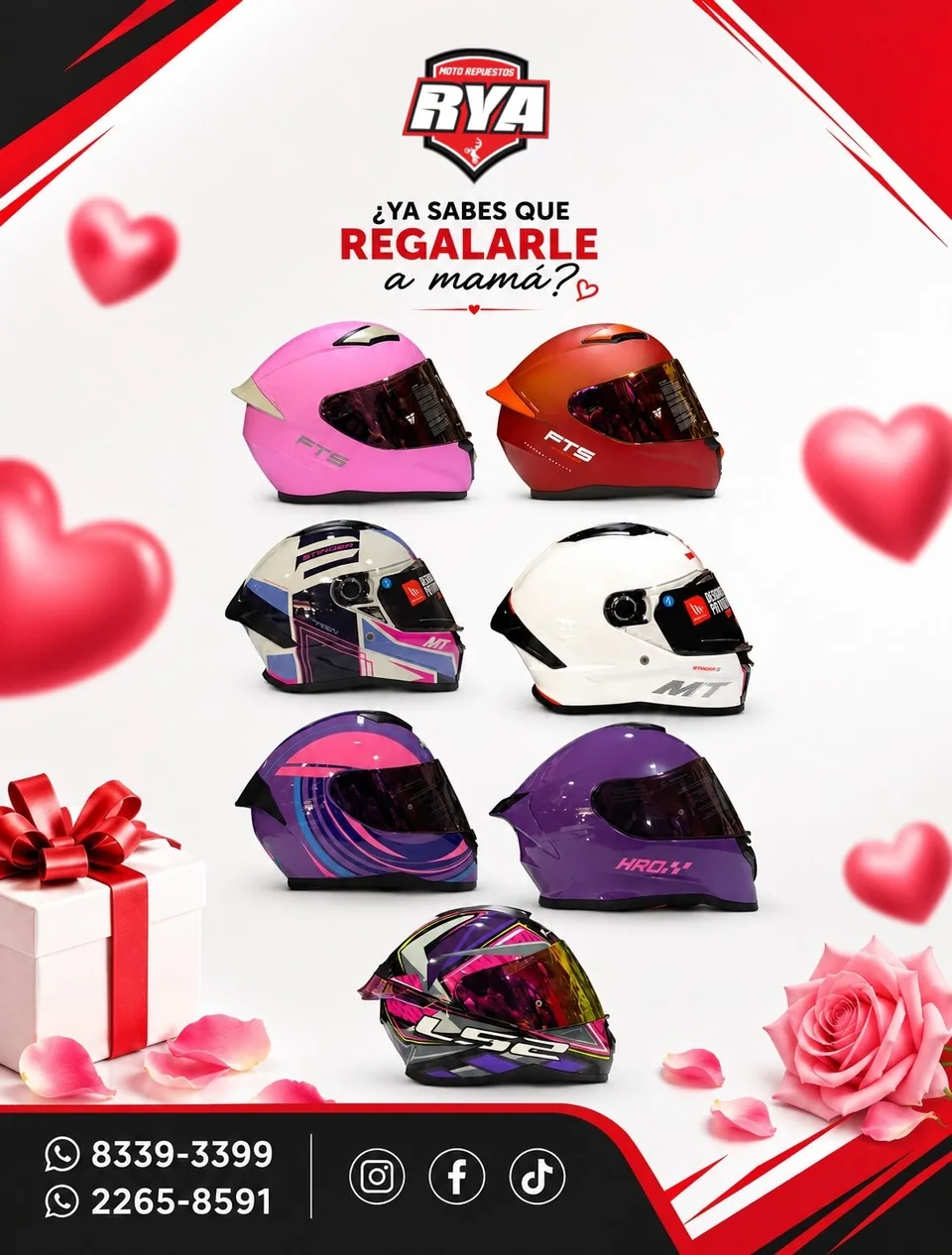 Opciones de cascos para regalar a mamá en Motorepuestos RYA